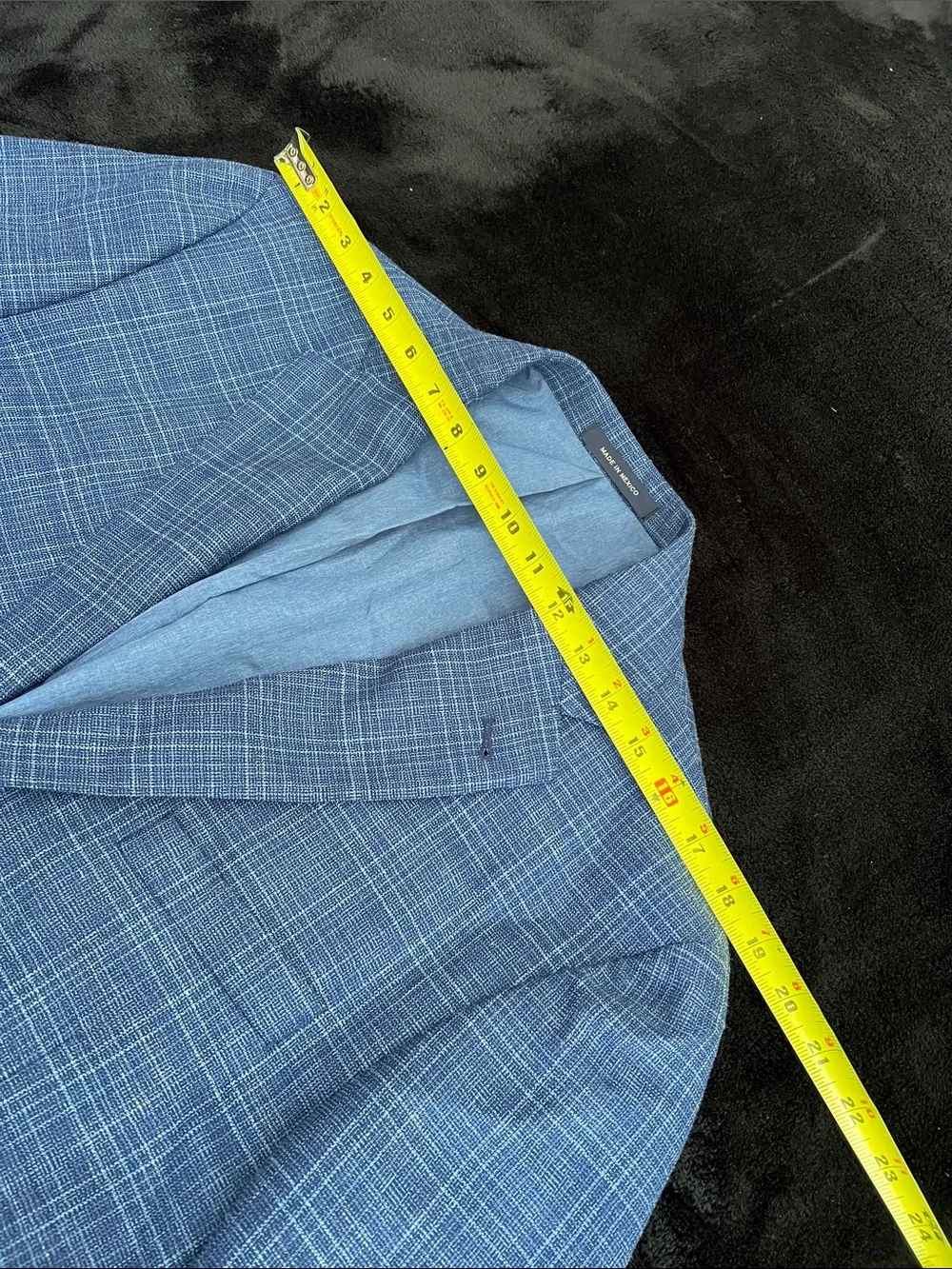 High Quality Wool, Silk & Linen blue  blazer